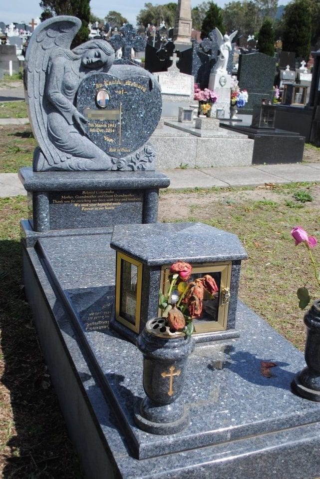 Blue Granite Monument Heart