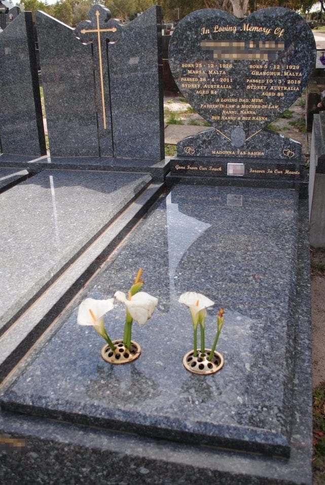 Blue Granite Monument Heart
